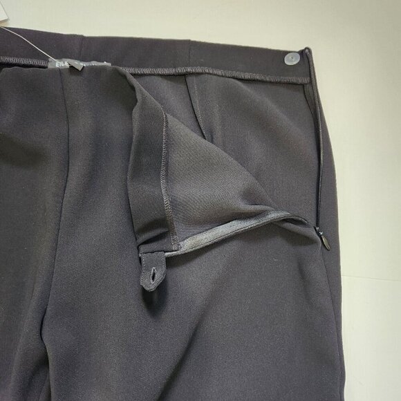 Eileen Fisher NWT Straight Leg Trouser Pant 6 Black Side Zip Classic Office - Picture 6 of 12